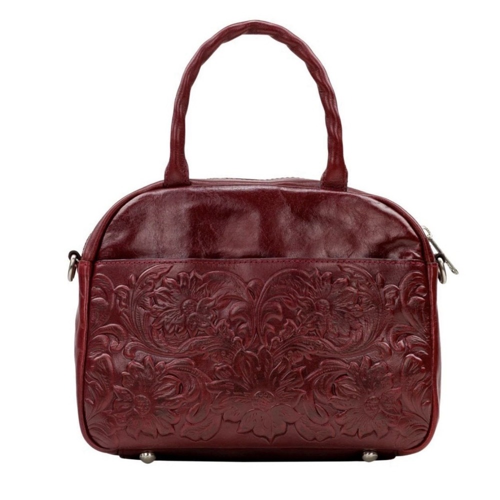 Patricia Nash Miano Leather Satchel PURSE OXBLOOD RED NWTS